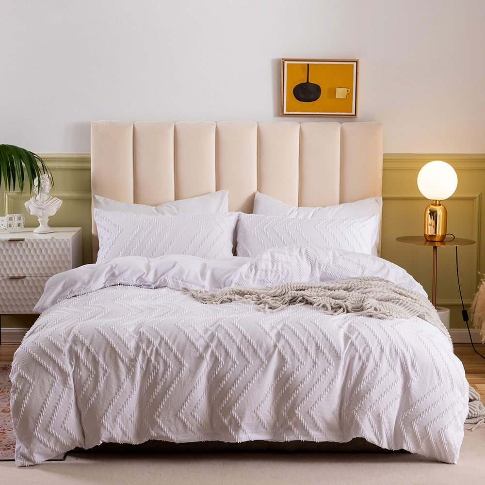Eternal Elegance: White Series Pinch Pleat Luxury Duvet Cover