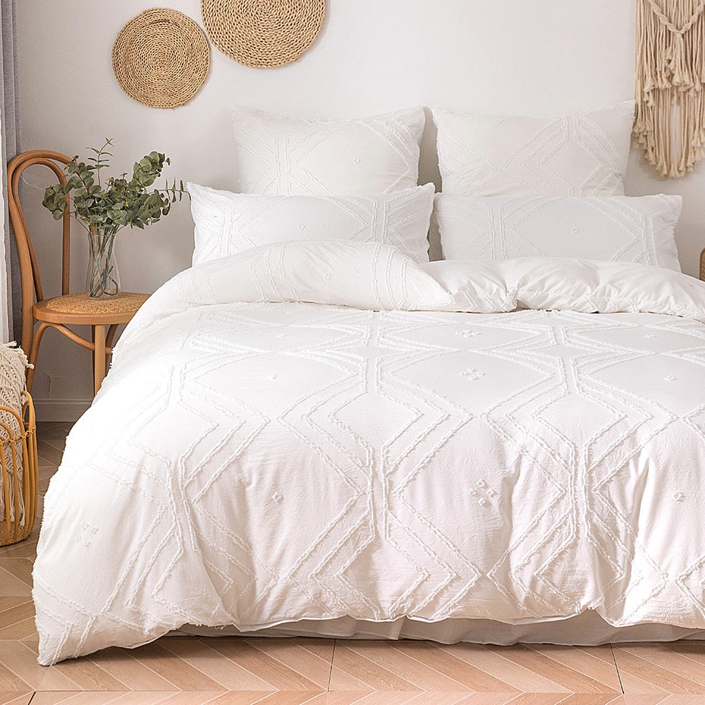 Eternal Elegance: White Series Pinch Pleat Luxury Duvet Cover