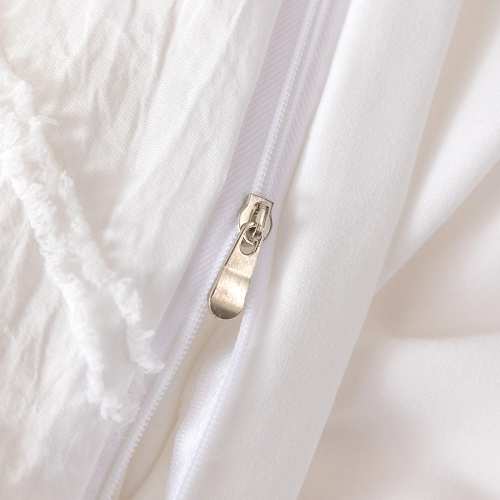 Eternal Elegance: White Series Pinch Pleat Luxury Duvet Cover