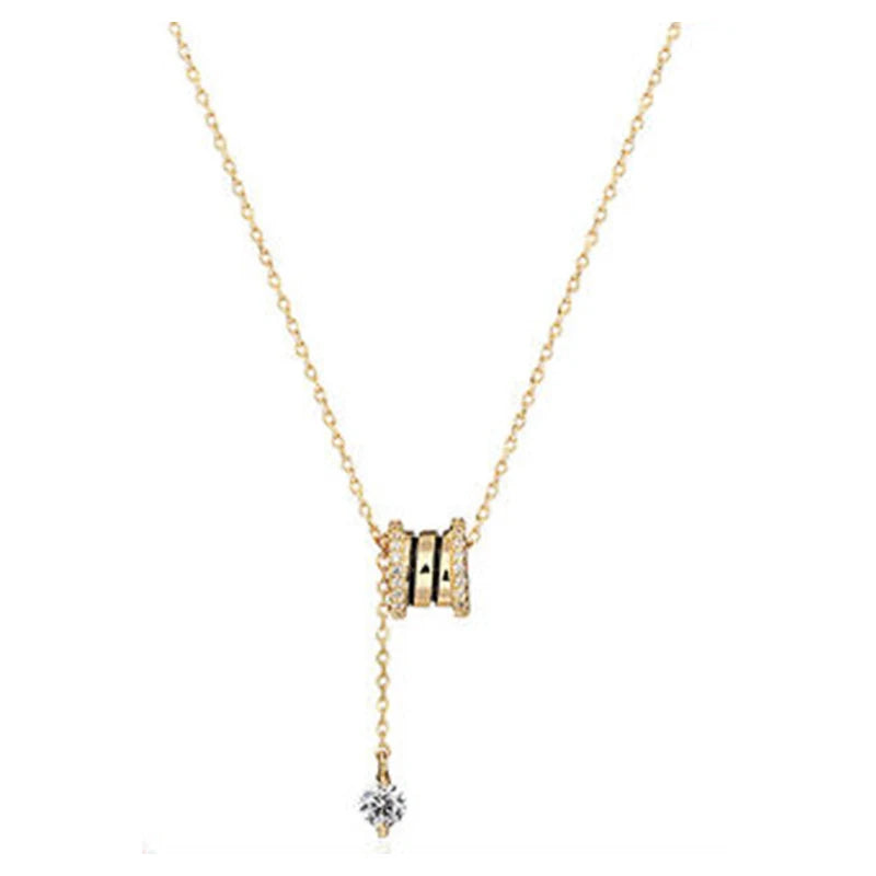 Whispering Elegance: Dainty Cubic Zirconia Charm Pendant Necklace