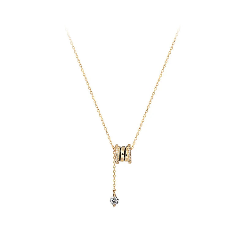 Whispering Elegance: Dainty Cubic Zirconia Charm Pendant Necklace
