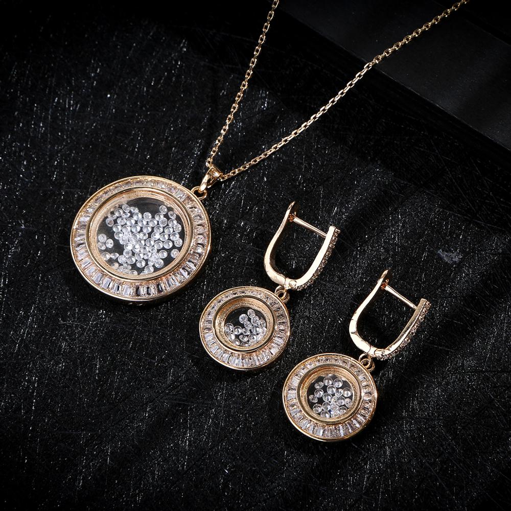 Round Protection Pendant with Crystals