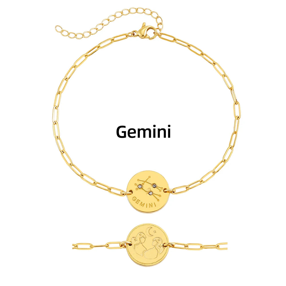 Zodiac Coin Bracelet — Your Sign as a Talisman