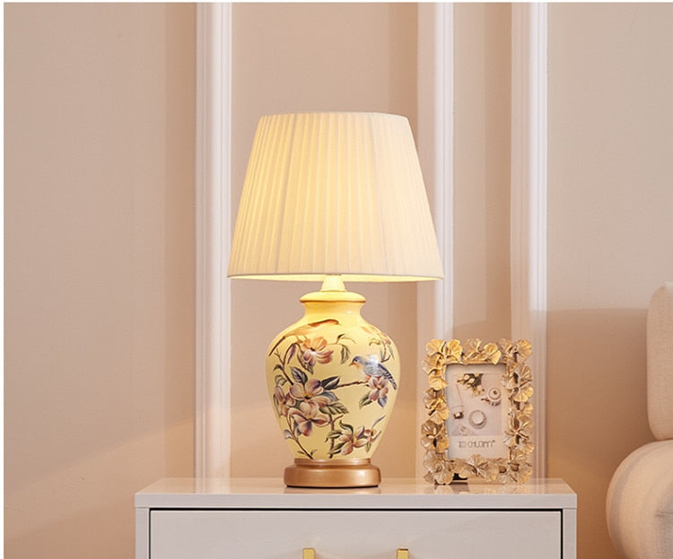 Flowers Ceramic Table Lamp