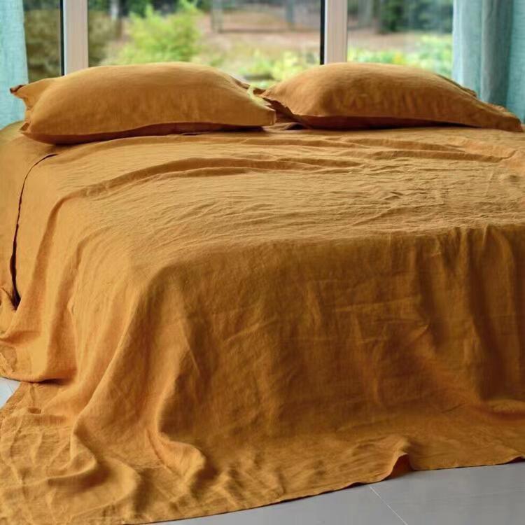 Natural Linen Bed Sheet Set