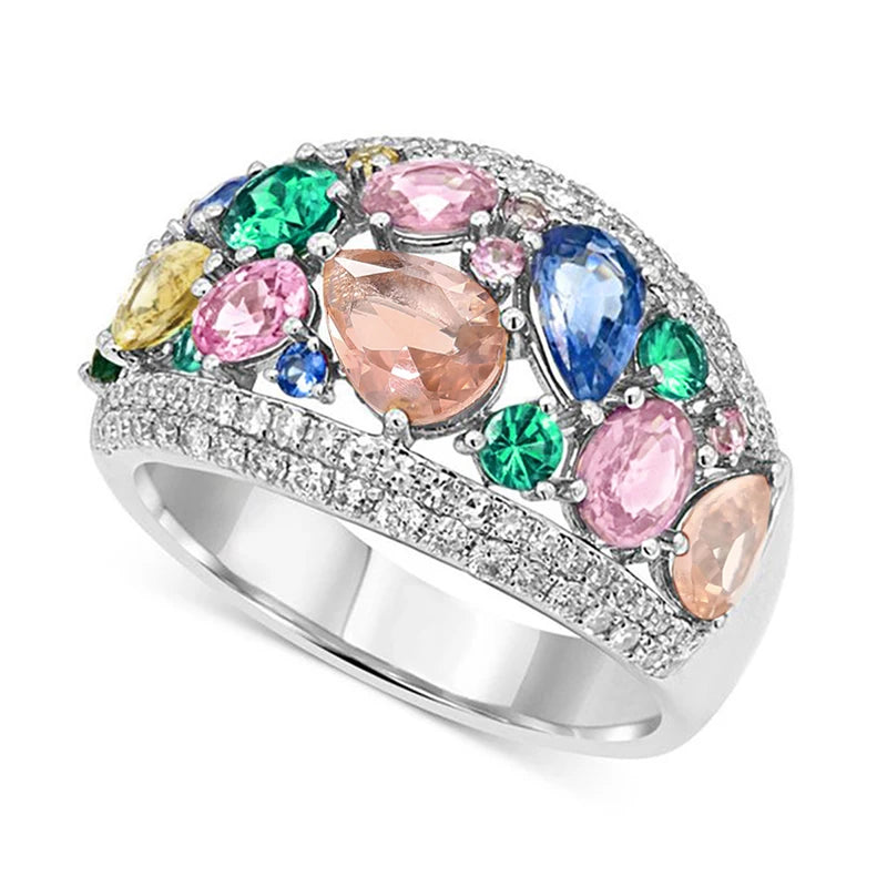 Vibrant Spectrum Rainbow Ring