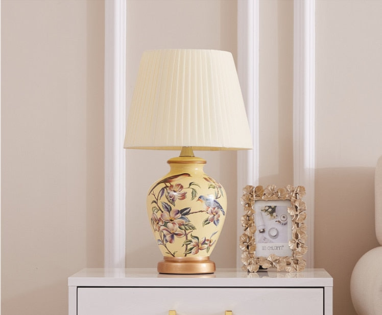 Flowers Ceramic Table Lamp