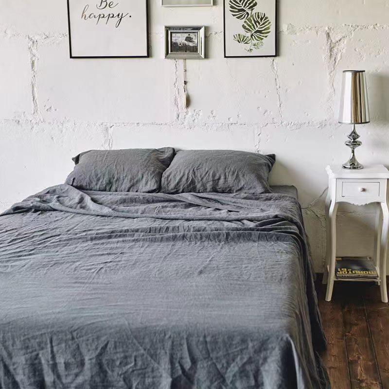 Natural Linen Bed Sheet Set