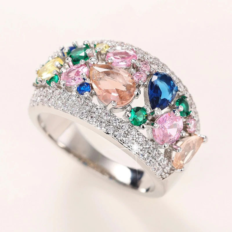 Vibrant Spectrum Rainbow Ring