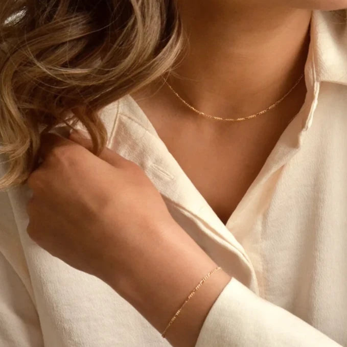 Golden Whisper: 14K Gold Filled Chain Necklace
