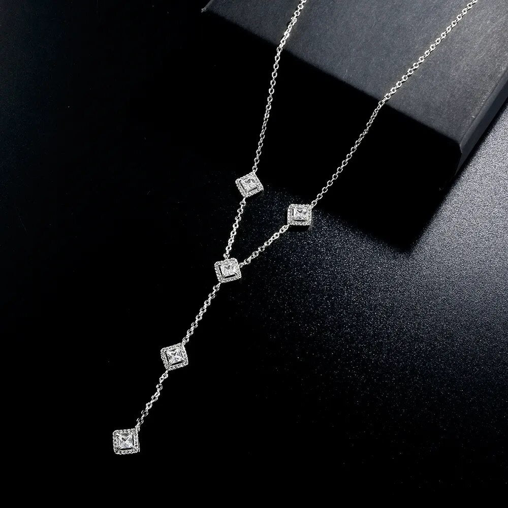 Elegant Y-Shape Pendant Necklace