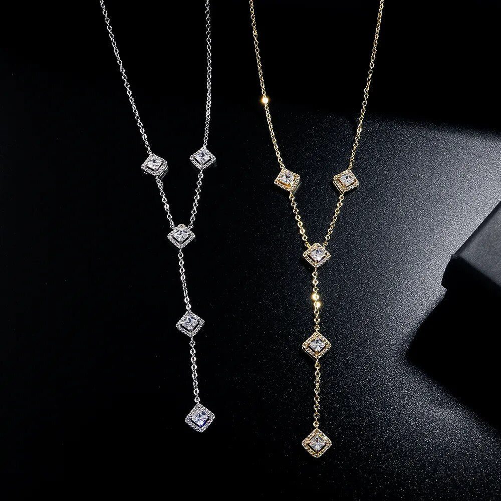 Elegant Y-Shape Pendant Necklace
