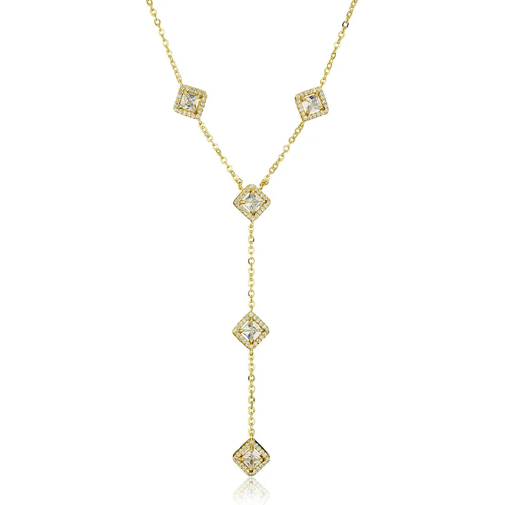 Elegant Y-Shape Pendant Necklace