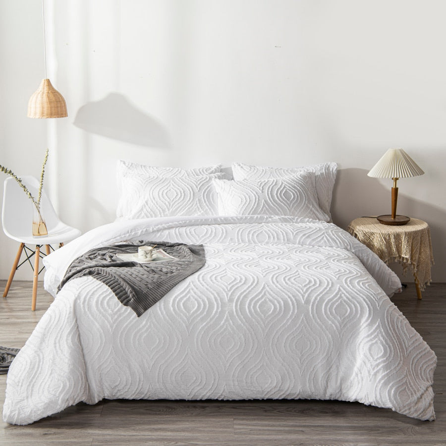 Eternal Elegance: White Series Pinch Pleat Luxury Duvet Cover
