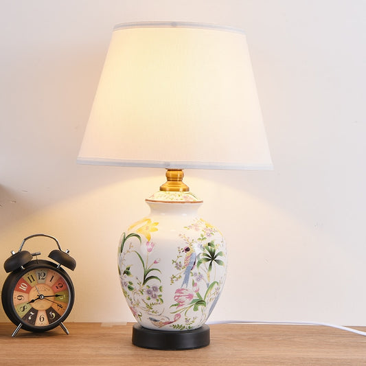 White Fabric Lampshade Lamps Cover