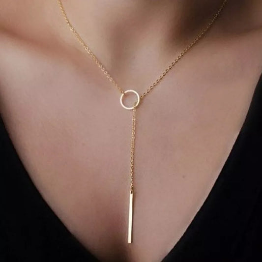 Minimalist Round Stick Necklace