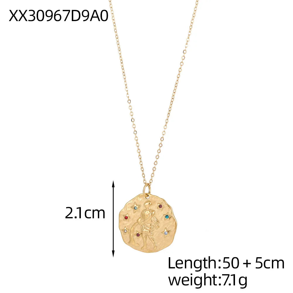 Zodiac Coin Necklace — Your Sign as a Talisman