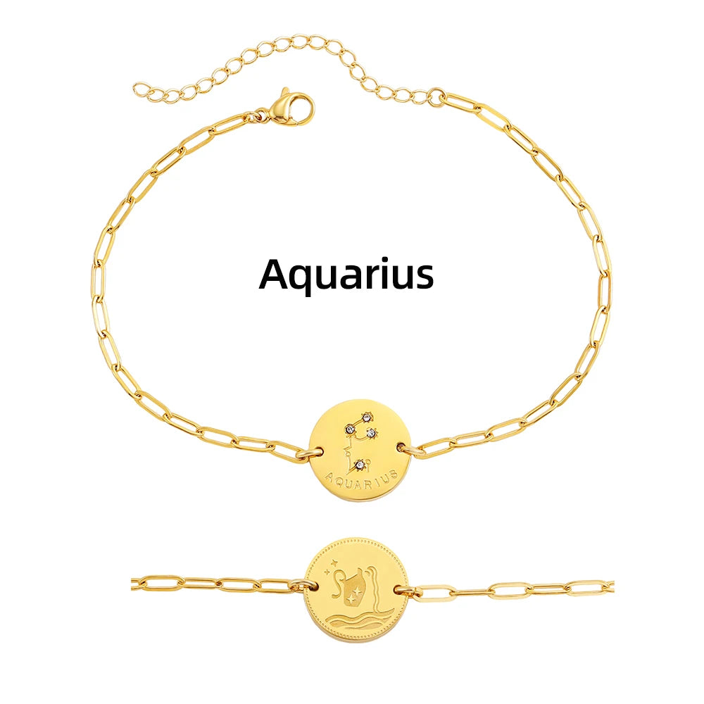 Zodiac Coin Bracelet — Your Sign as a Talisman