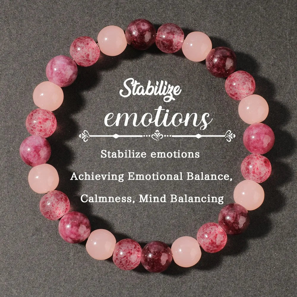 Intention Bracelet — Natural Stone Beads for Money, Love, Protection, Calm