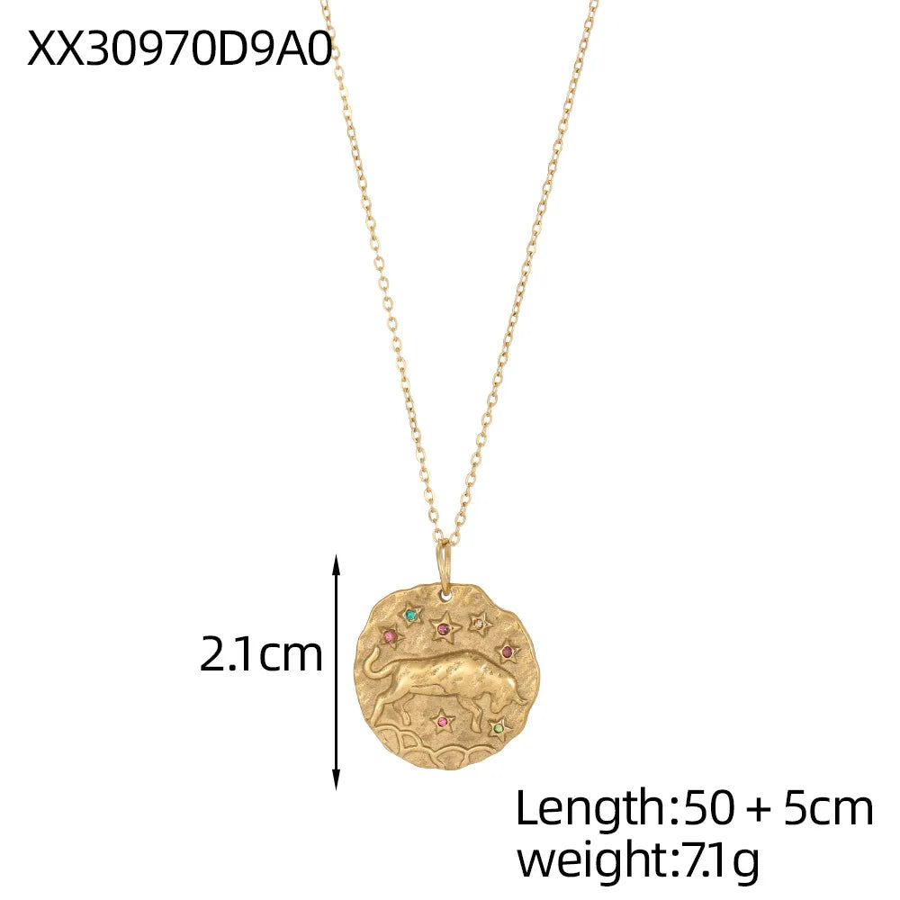 Zodiac Coin Necklace — Your Sign as a Talisman