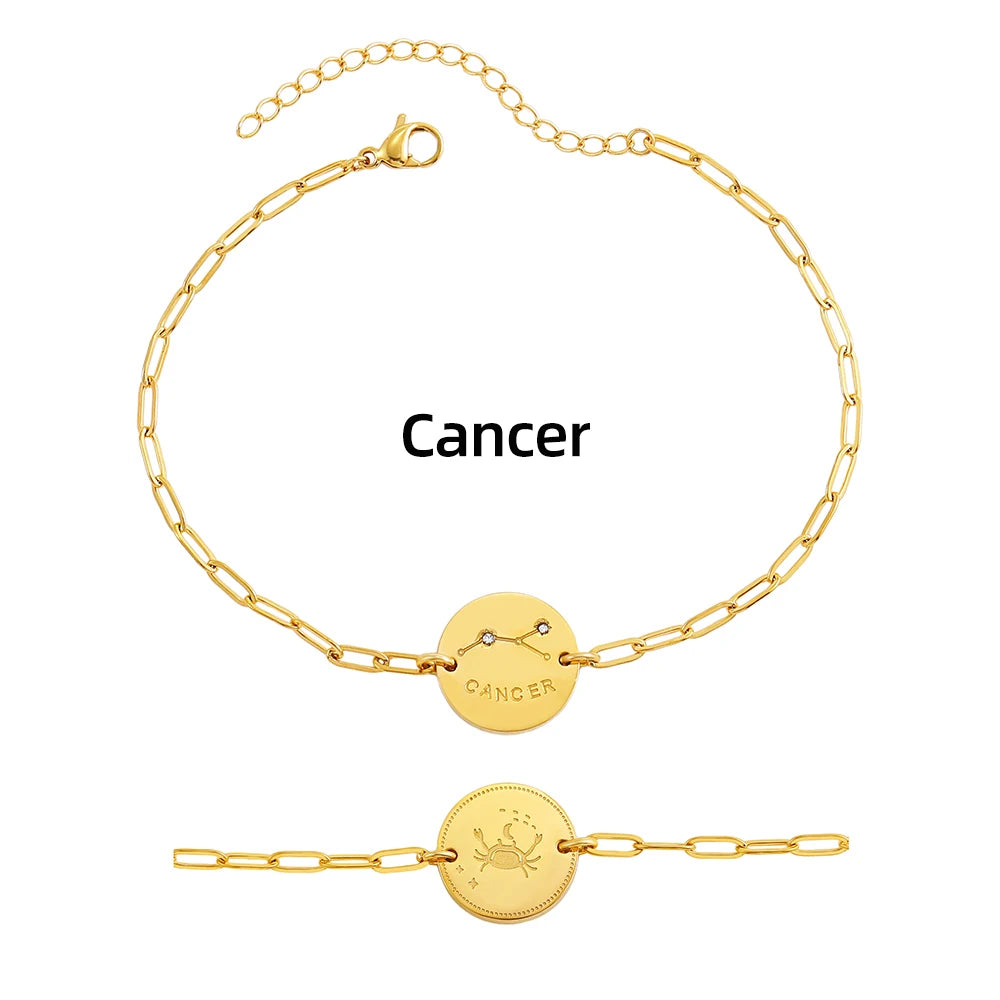 Zodiac Coin Bracelet — Your Sign as a Talisman