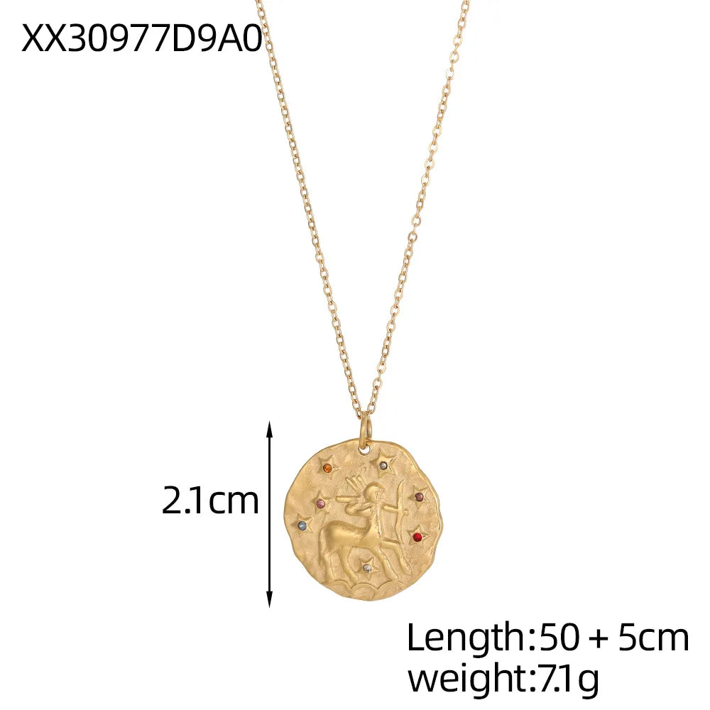 Zodiac Coin Necklace — Your Sign as a Talisman
