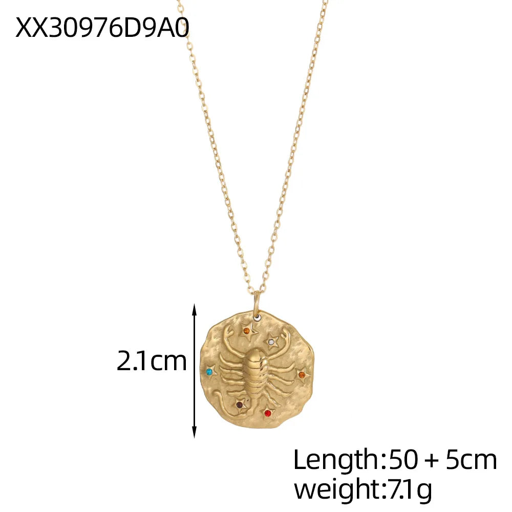 Zodiac Coin Necklace — Your Sign as a Talisman