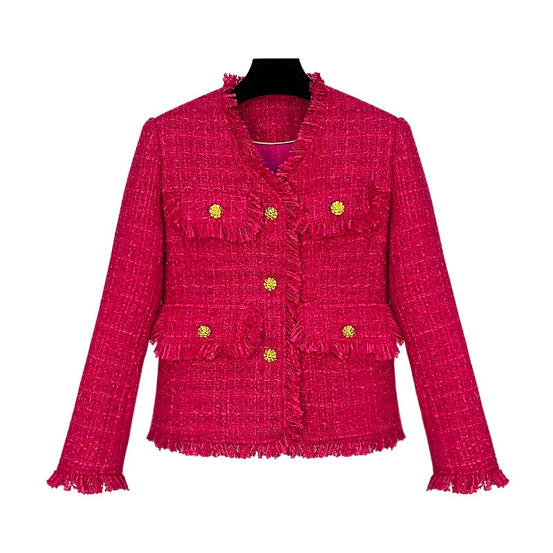 Luxury Tweed-Style Office Jacket