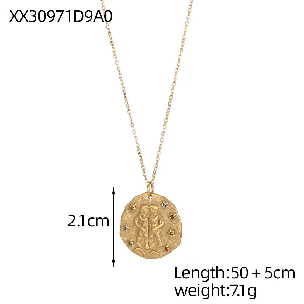 Zodiac Coin Necklace — Your Sign as a Talisman