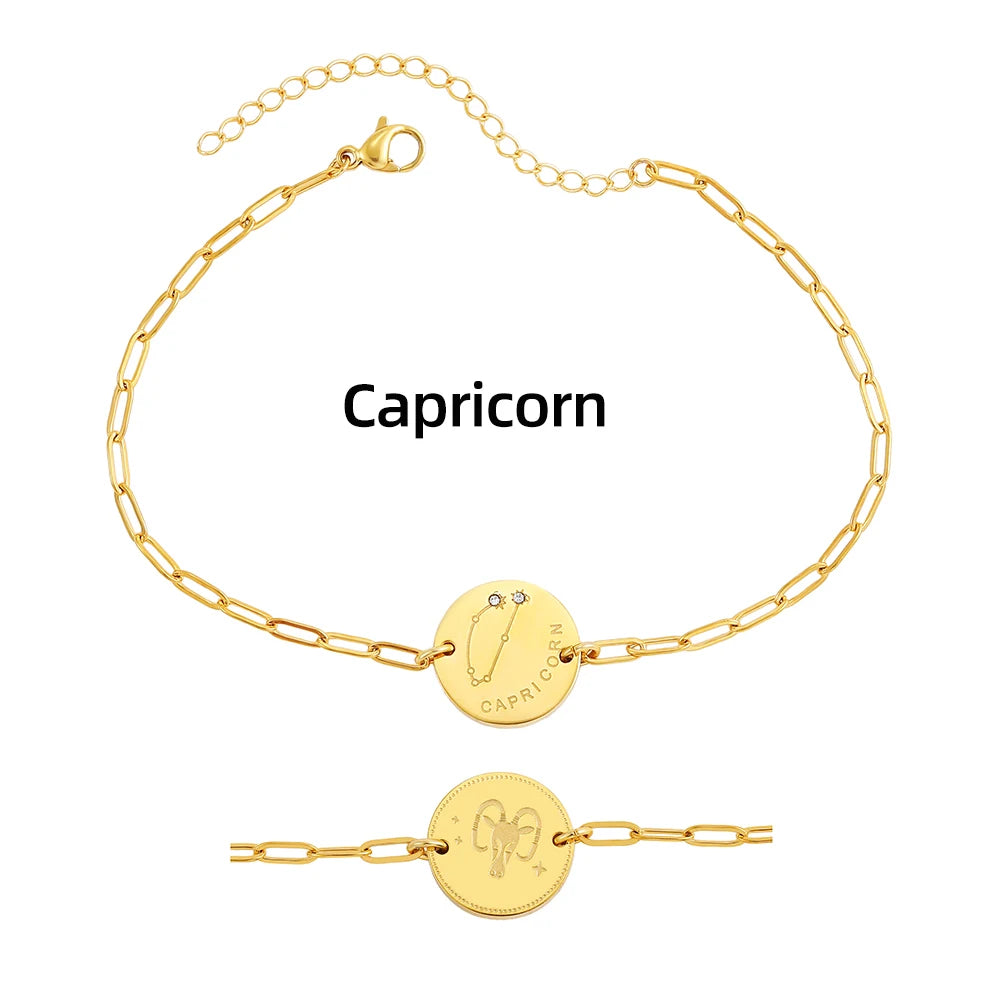 Zodiac Coin Bracelet — Your Sign as a Talisman