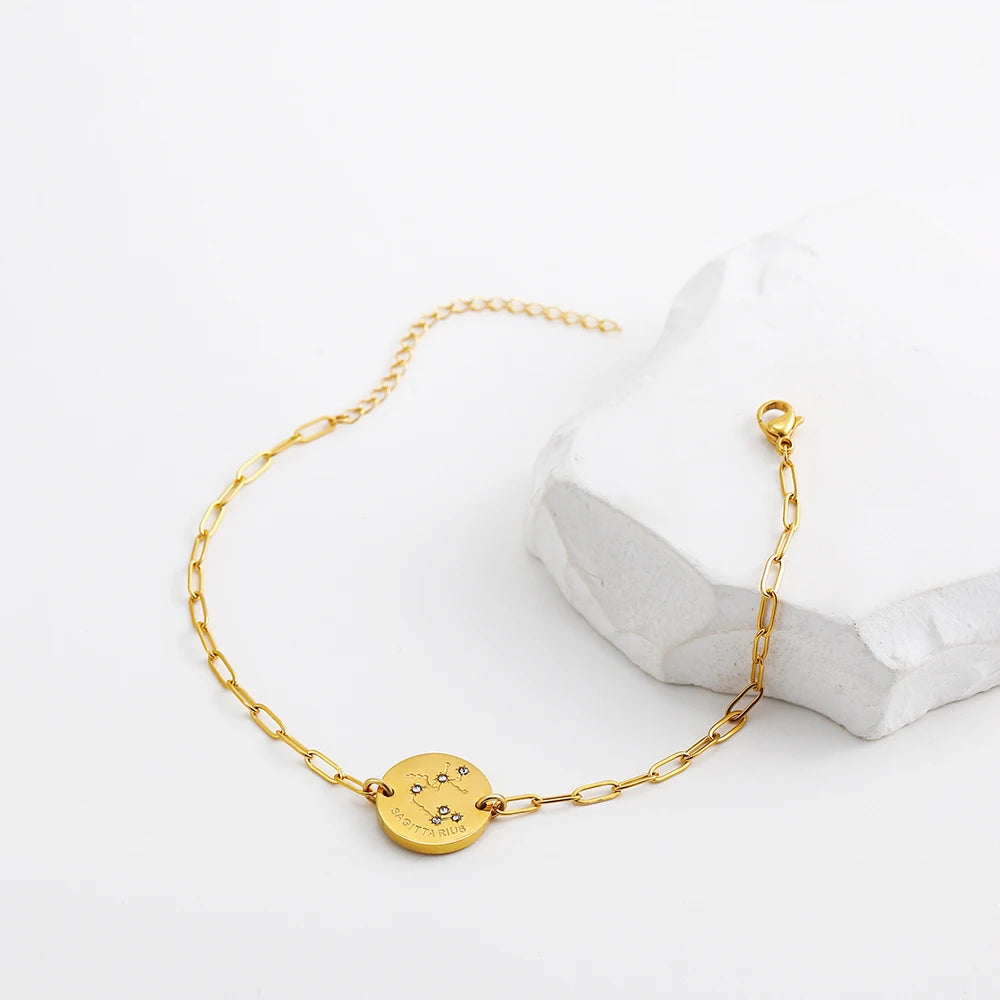 Zodiac Coin Bracelet — Your Sign as a Talisman