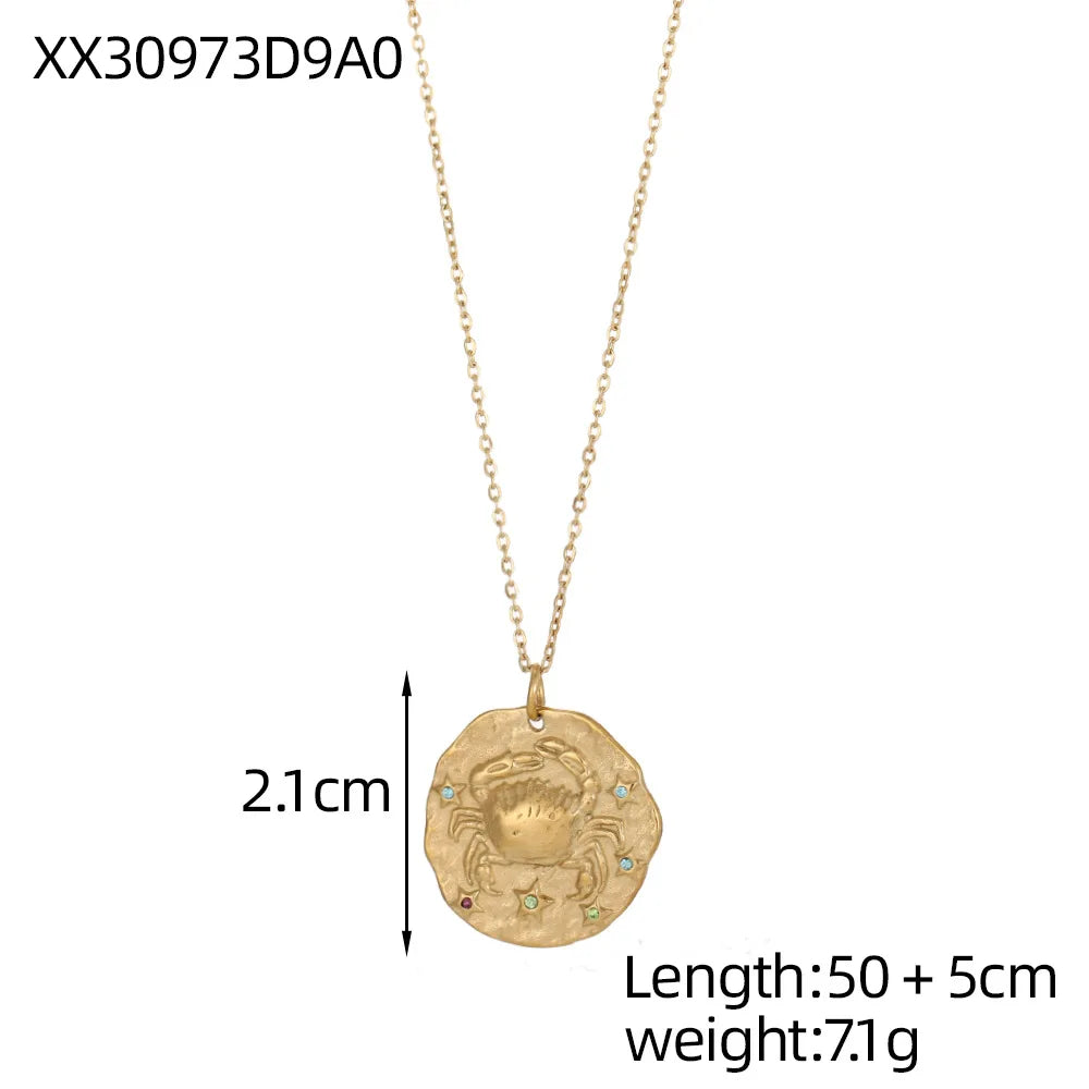 Zodiac Coin Necklace — Your Sign as a Talisman