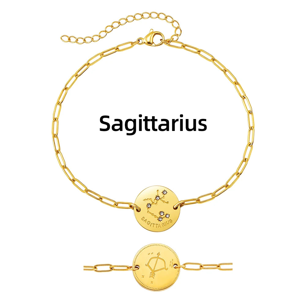 Zodiac Coin Bracelet — Your Sign as a Talisman