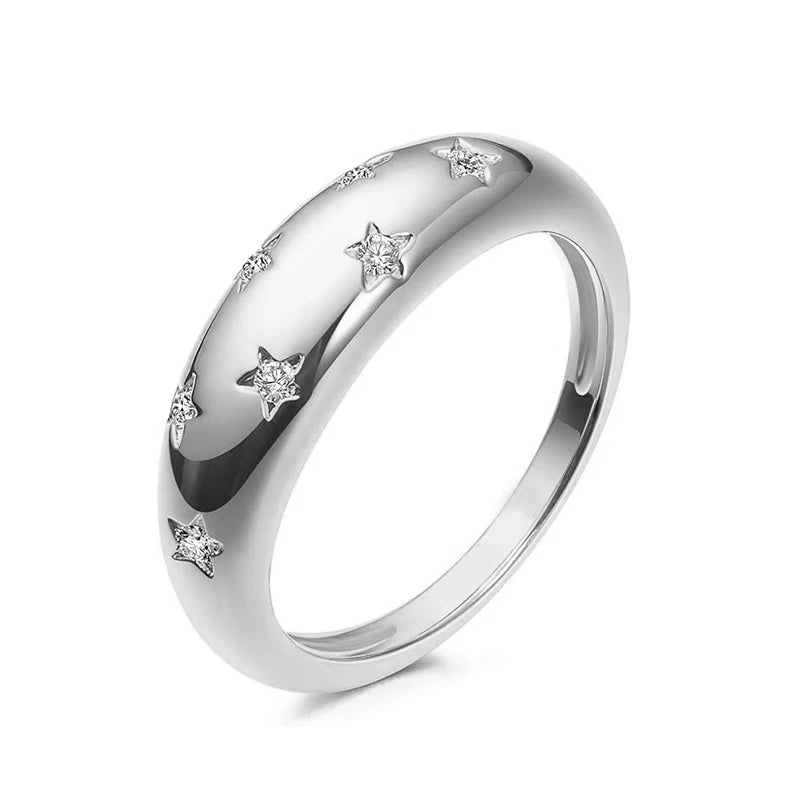 Clarity Solitaire Ring — 925 Silver Moissanite
