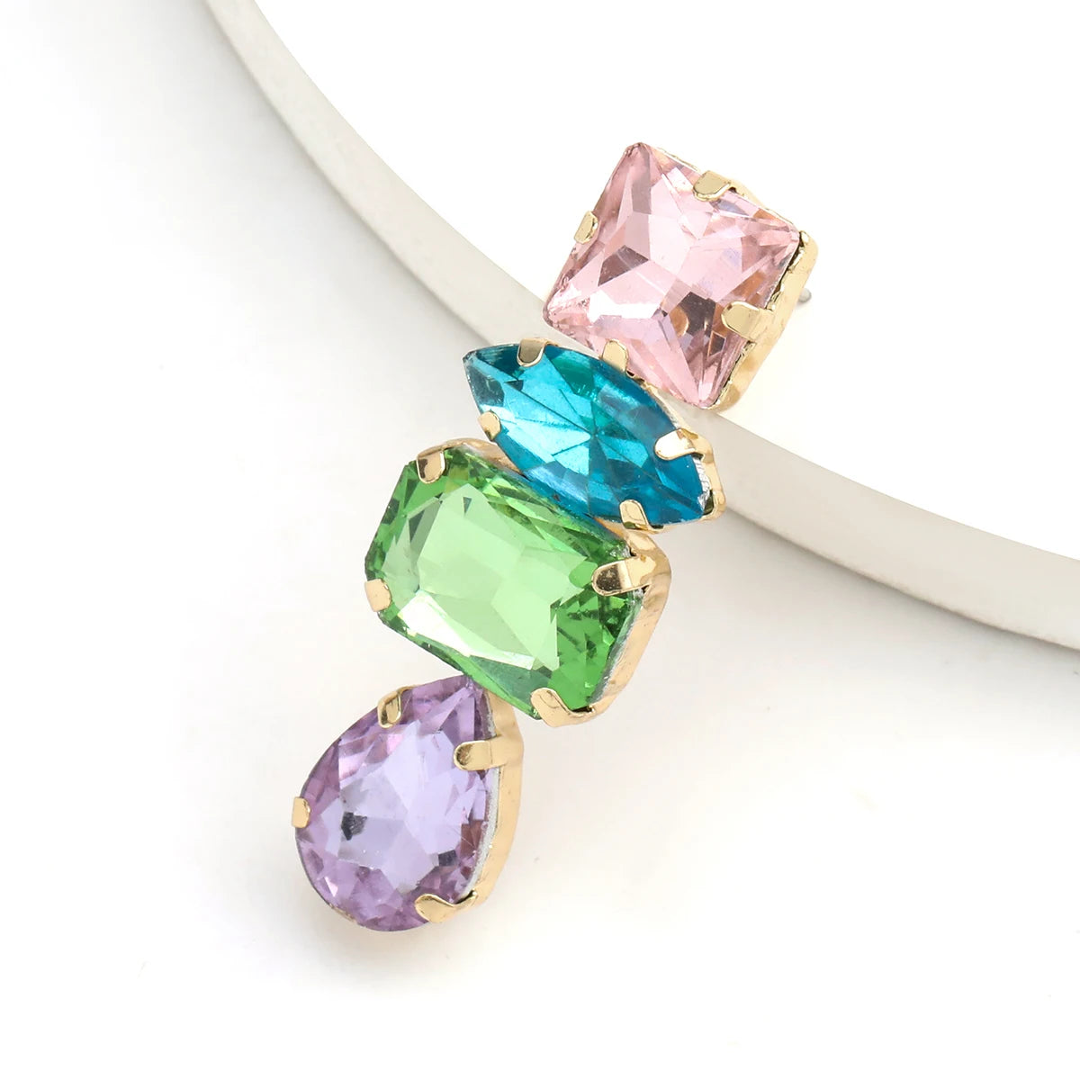 Elegant Rhinestone Water Drop Dangle Earrings