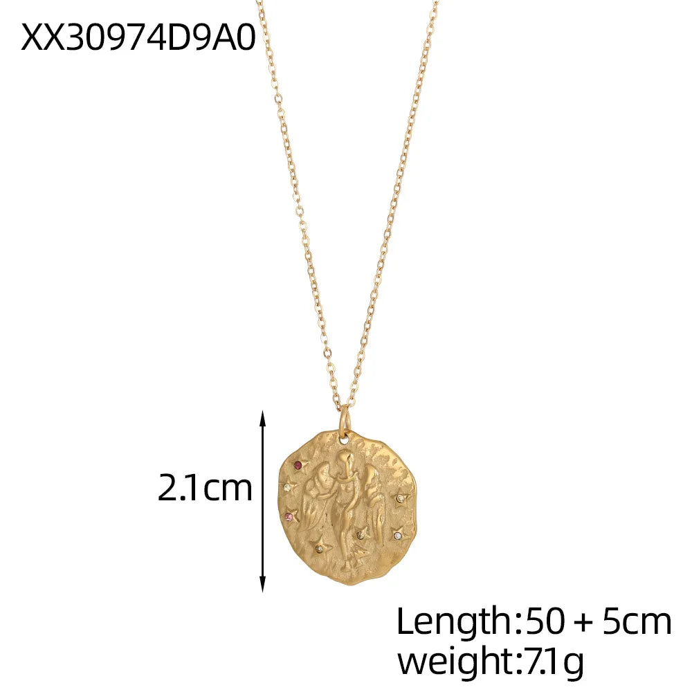 Zodiac Coin Necklace — Your Sign as a Talisman