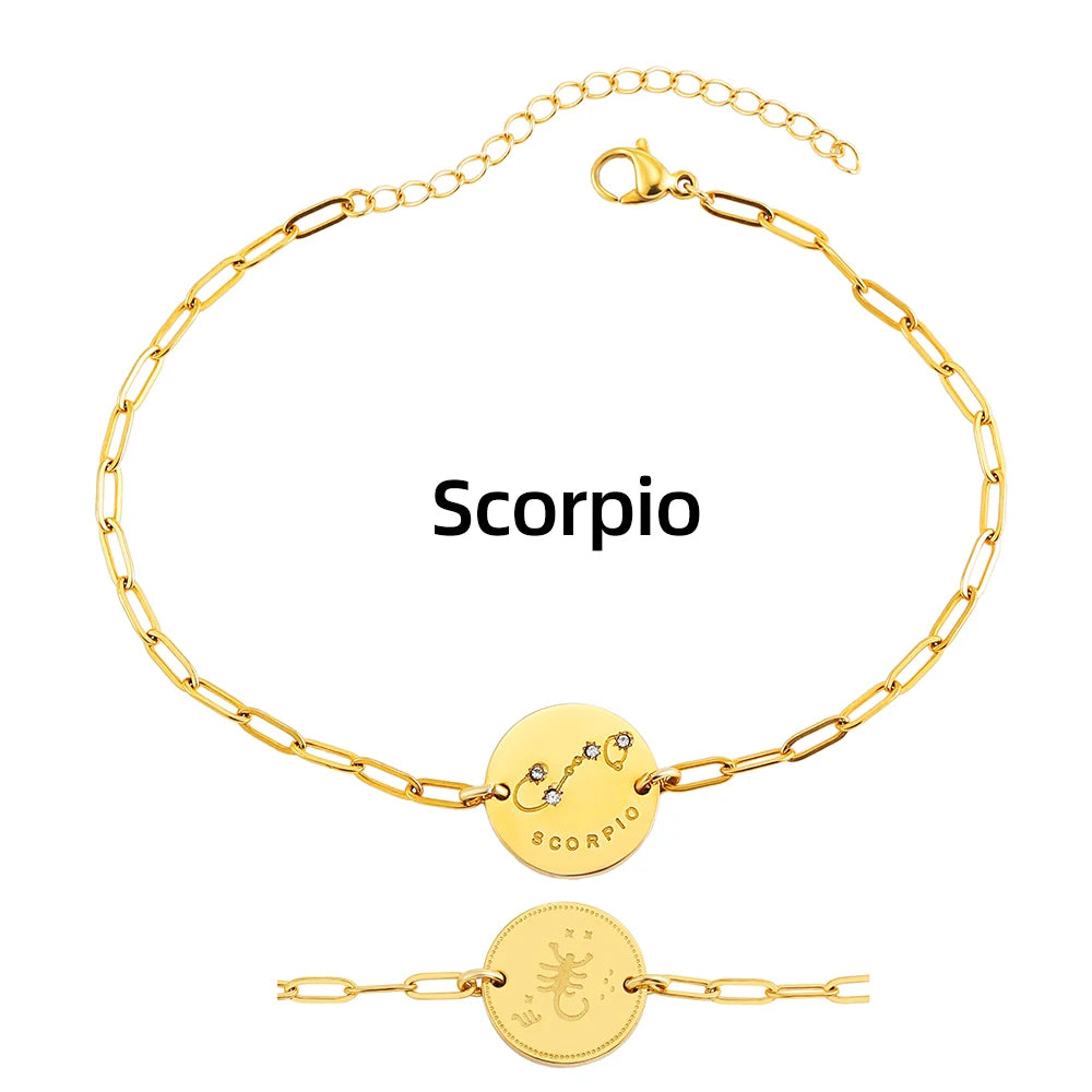 Zodiac Coin Bracelet — Your Sign as a Talisman