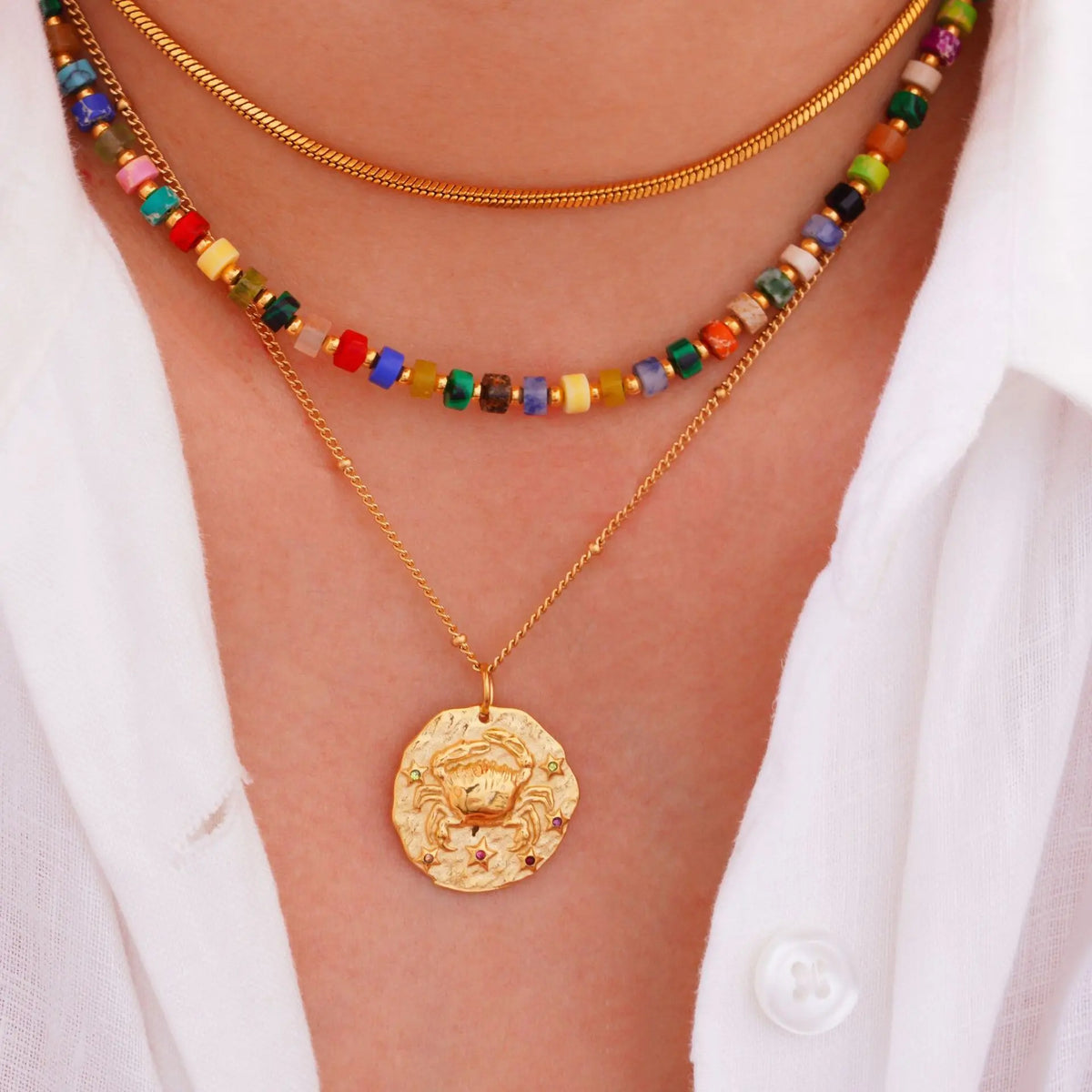 Zodiac Coin Necklace — Your Sign as a Talisman