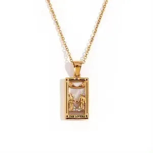 Tarot Card Pendant — The Sun, The Moon, The Star, The Lovers