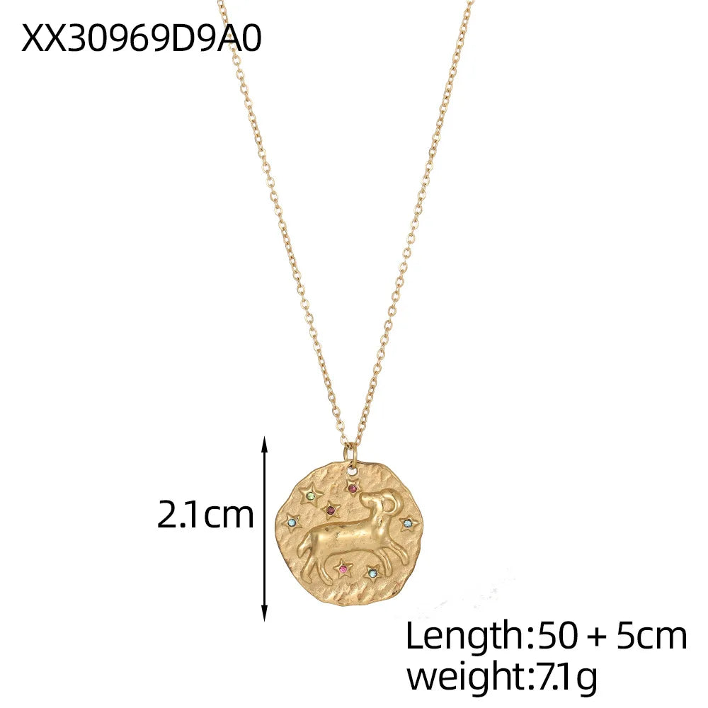 Zodiac Coin Necklace — Your Sign as a Talisman
