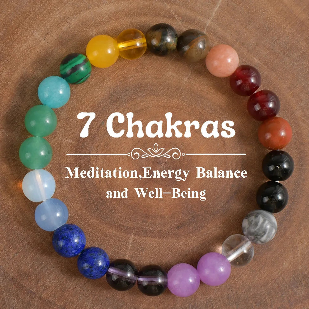 Intention Bracelet — Natural Stone Beads for Money, Love, Protection, Calm