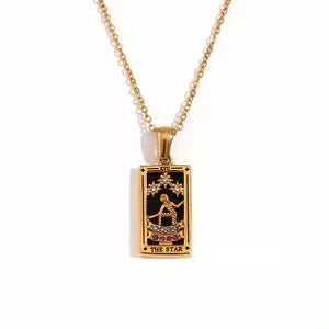 Tarot Card Pendant — The Sun, The Moon, The Star, The Lovers