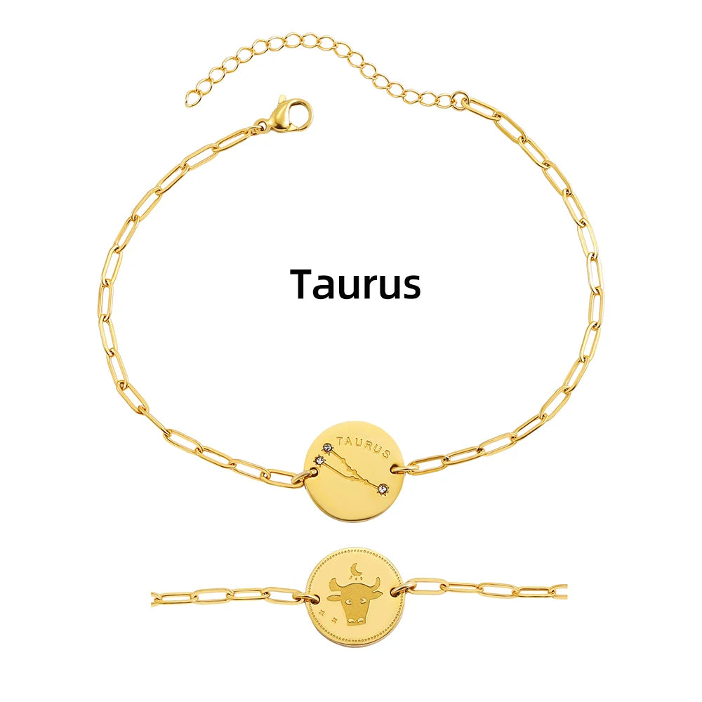 Zodiac Coin Bracelet — Your Sign as a Talisman