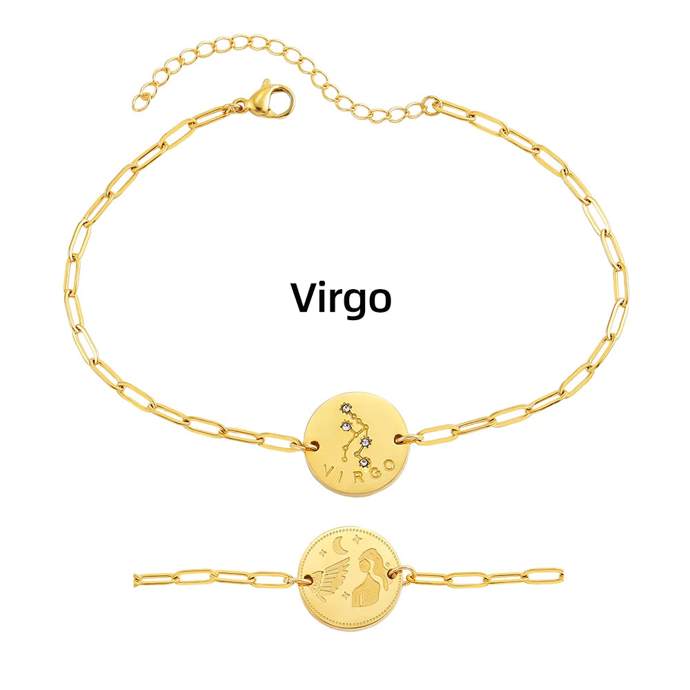 Zodiac Coin Bracelet — Your Sign as a Talisman