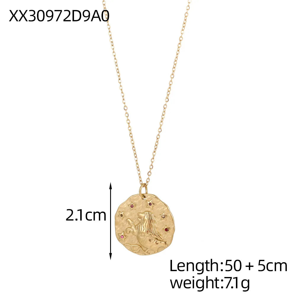 Zodiac Coin Necklace — Your Sign as a Talisman