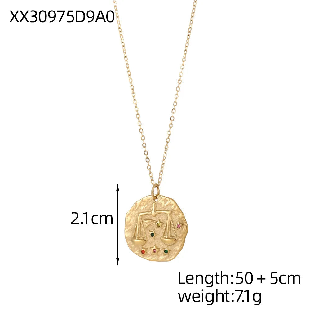Zodiac Coin Necklace — Your Sign as a Talisman