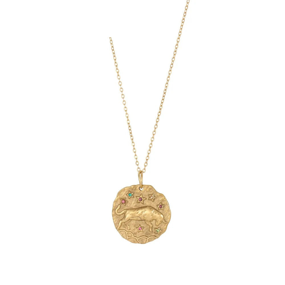 Zodiac Coin Necklace — Your Sign as a Talisman