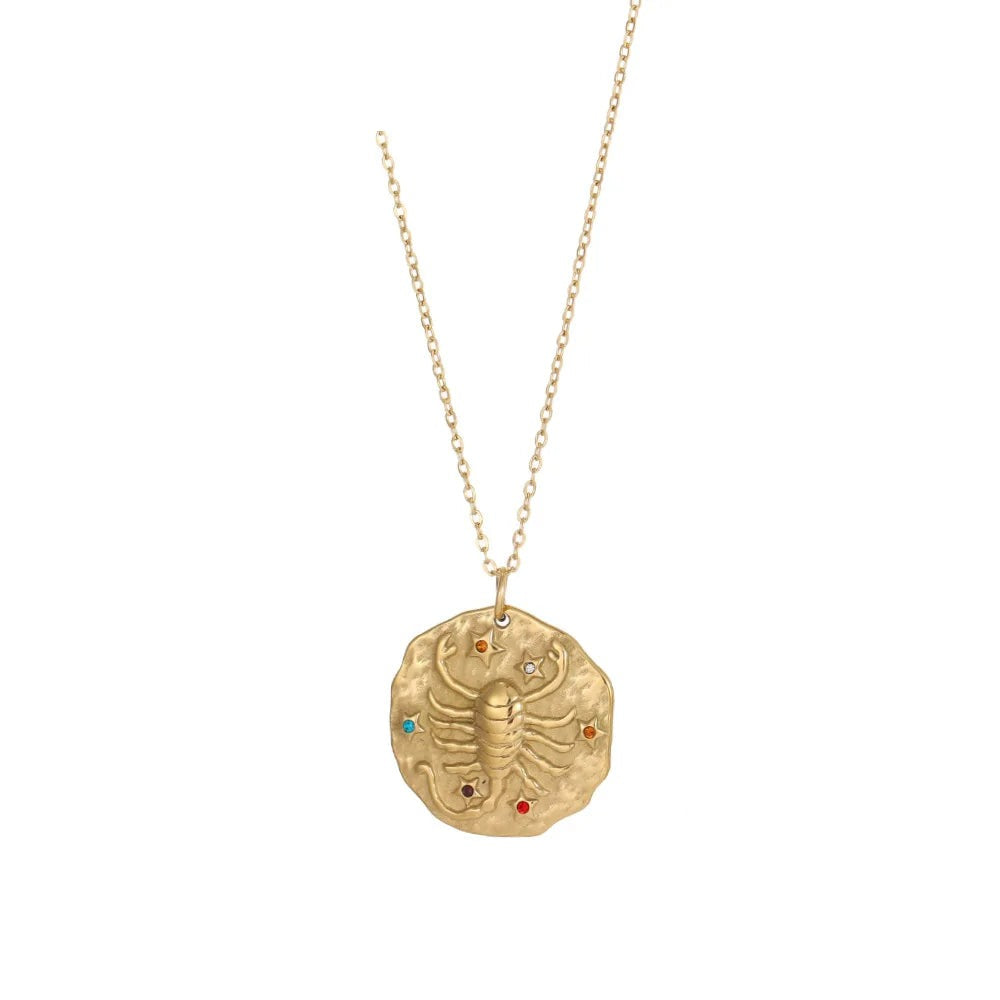 Zodiac Coin Necklace — Your Sign as a Talisman