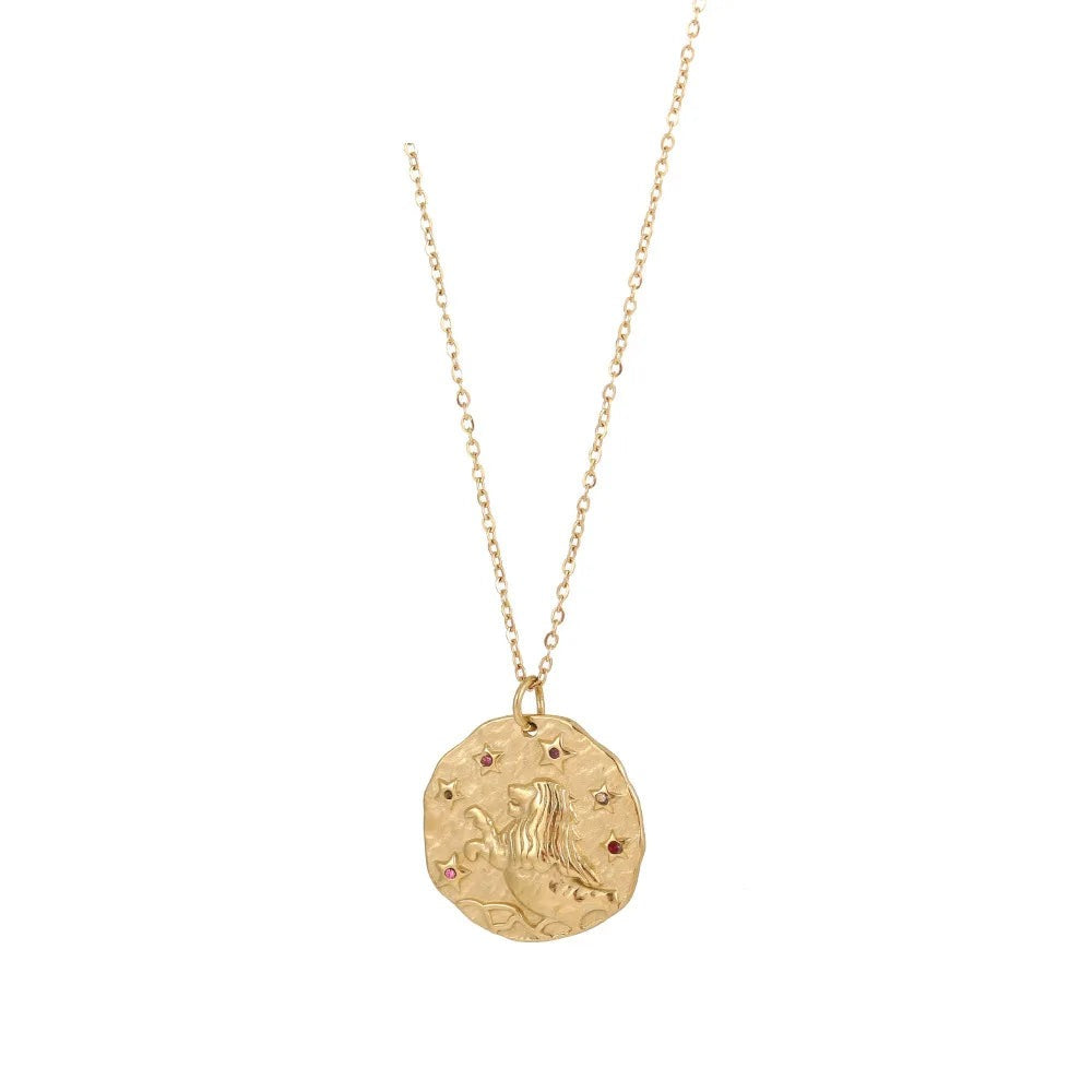 Zodiac Coin Necklace — Your Sign as a Talisman