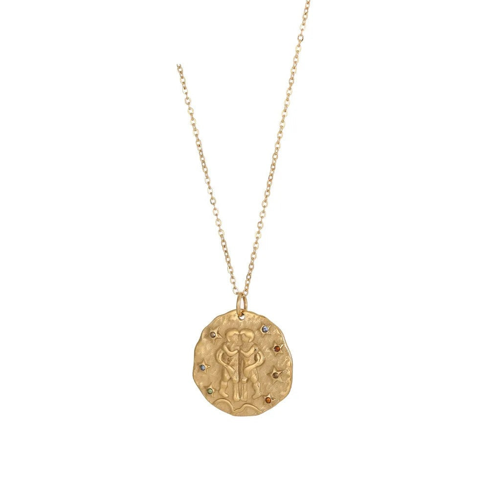 Zodiac Coin Necklace — Your Sign as a Talisman